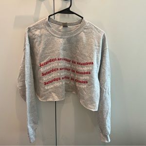 Ohio state “Saturday’s are better in Columbus” cropped crew neck